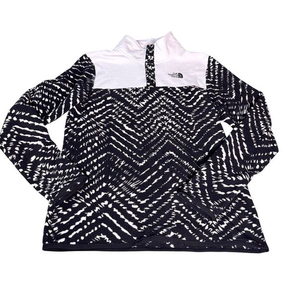 The North Face Other - The North Face Youth sz XL Black White Glacier 1/4 Snap Pullover Fleece LS
